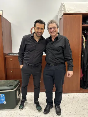 backstage with Thanos Petrelis